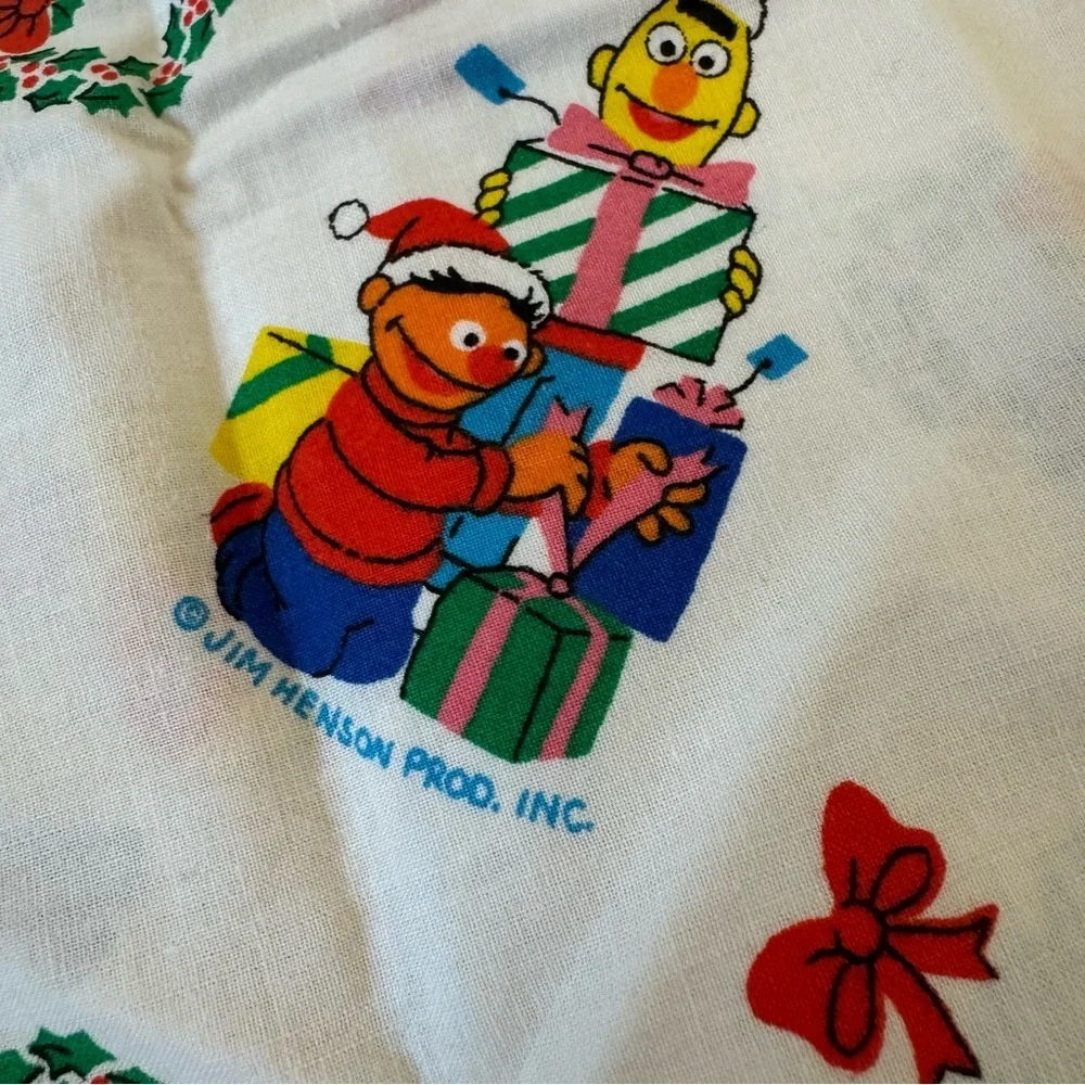 2 NEW Vintage Sesame Street Jim Henson Christmas pillowcases - standard size